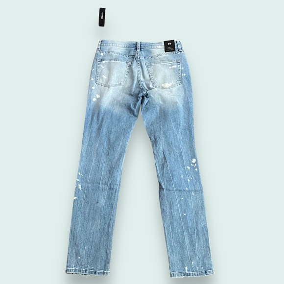 NWT Nova Man Owen Slim Taper Jeans SZ 30x32 Light Wash Destruction - Picture 6 of 16